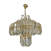 Venini chandelier murano iridescent glass