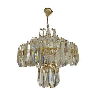 Venini chandelier murano iridescent glass