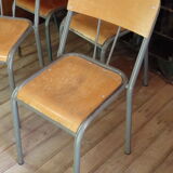 School chair / school chair 1960 with bars