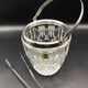 Crystal ice bucket and tongs