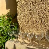 Vintage white wine glasses