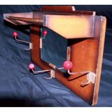 Vintage mahogany coat rack, 1950s