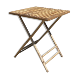 Foldable bamboo bistro table from the 1990s