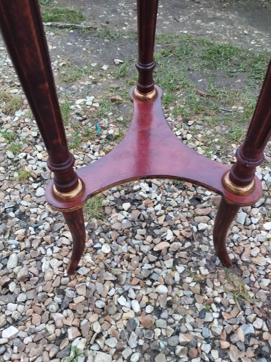Antique Louis XVI style side table with marble top