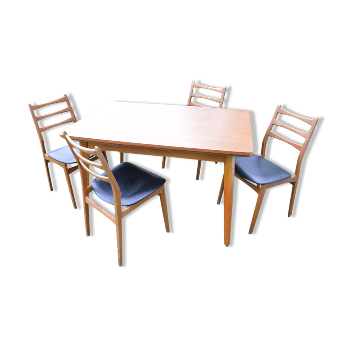 vintage dining table - 4 chairs