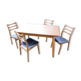 vintage dining table - 4 chairs