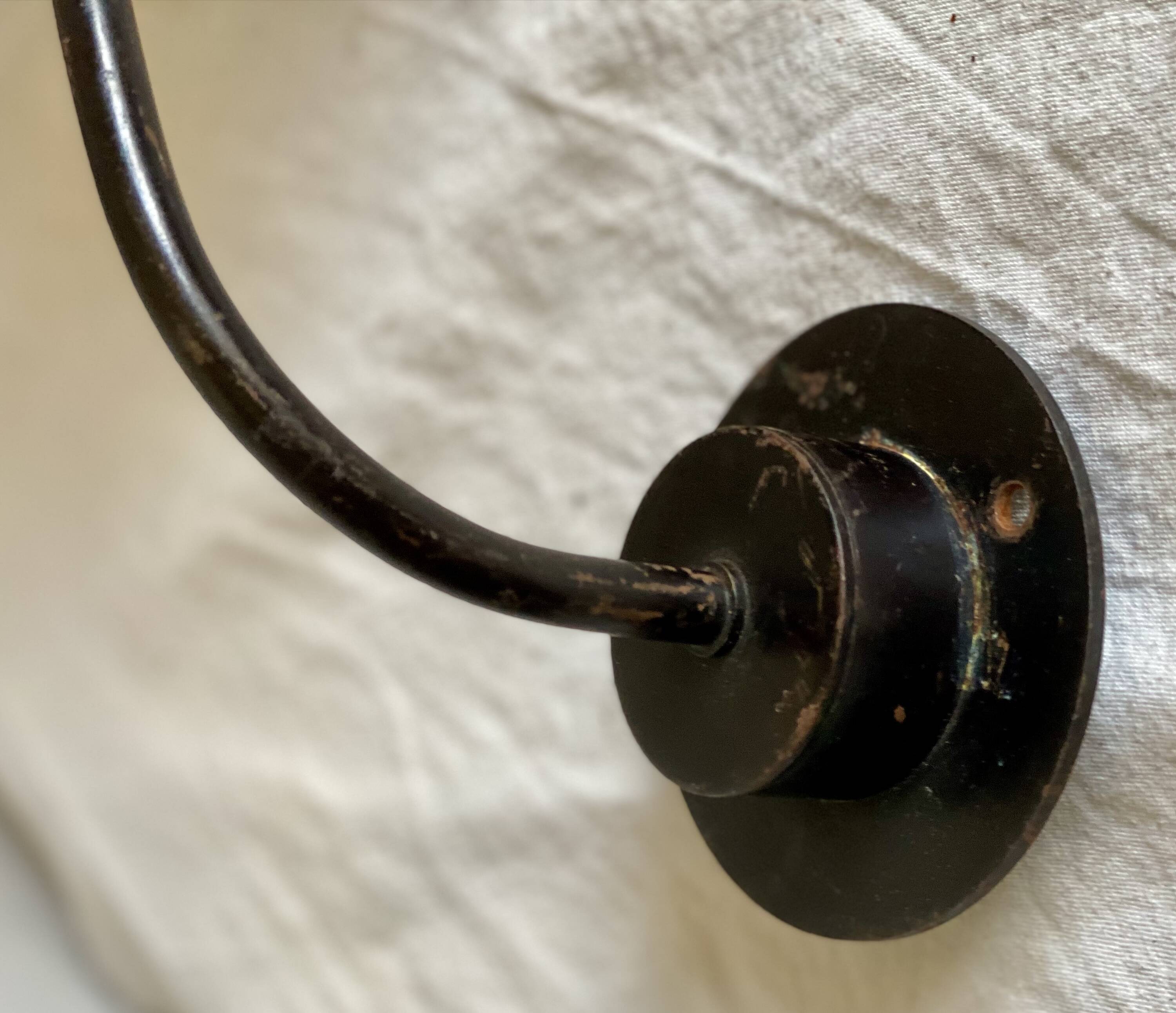 Set of 4 vintage 1960 metal and brass wall lights.