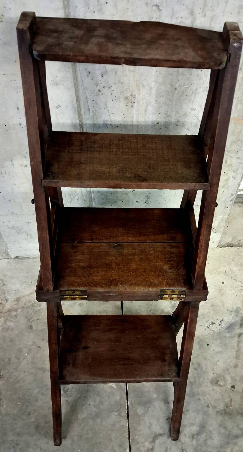 Library chair folk art stepladder