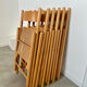 Lot 6 folding wooden chairs and vintage rattan canning year 60