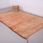 Peach Vintage Moroccan Rug 183 x 274 cm, Berber Wool Rug, Bohemian Rug
