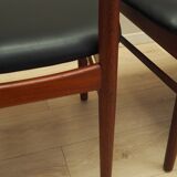 Set of four teak chairs, Danish design, 1960s, manufacture: Bruno Hansen, d