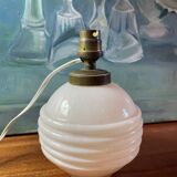 Art Deco lamp pink glass