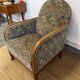 Vintage Art Deco club chair in curved wood
