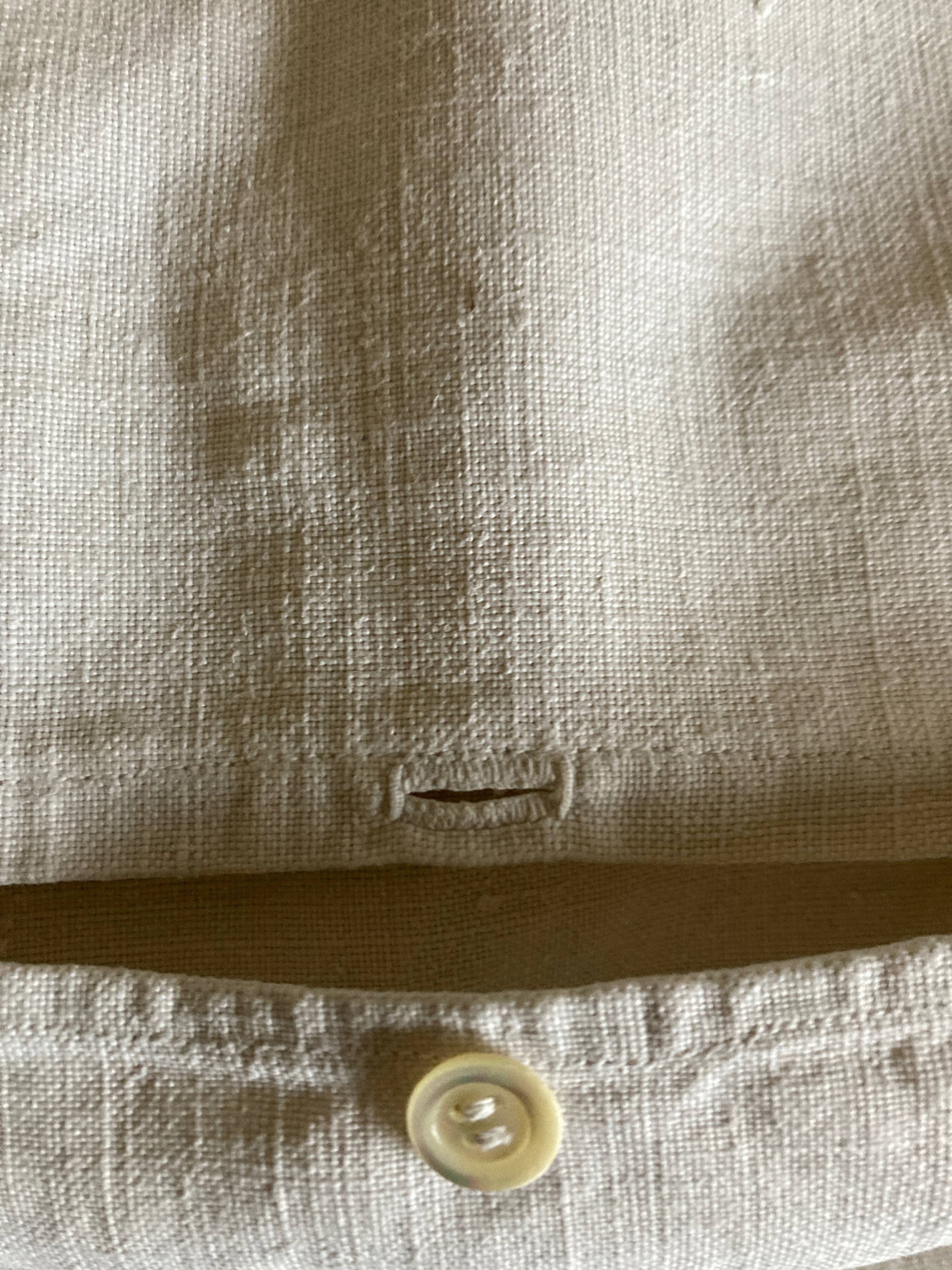 19th country pillowcase in raw linen canvas
