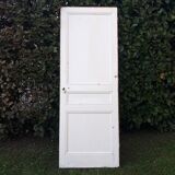 Communication door H220xW80.5cm, old panelled with moulding.