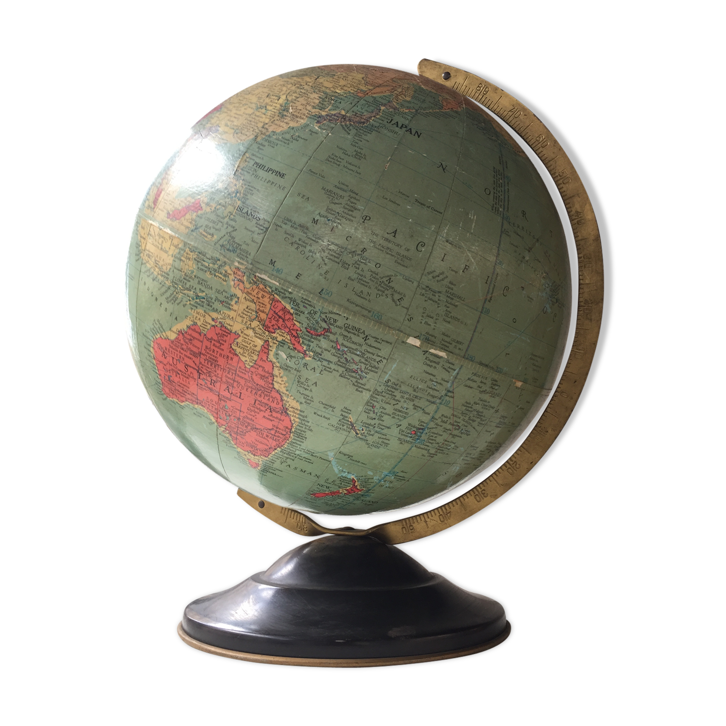 Ancien globe terrestre US années 50