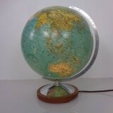 Vintage Illuminated Duo Glass Globe by Paul Oestergaard for Columbus, Germany, 1950s