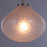 Very rare glass hanging lamp by doria leuchten, 1960, germany