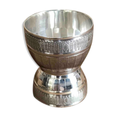 Coquetier diabolo Ercuis in silver metal