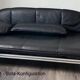 XDark brown leather chaise longue