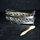 Empire salt shaker in silver metal ALPACA Saleron Napoléon III shuttle laurel frieze