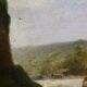 Ancien tableau ecole française pastorale bateau