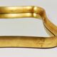 Golden wooden mirror in the style of Gio Ponti by Max Welz, Vienna, Austria, 1940s.
