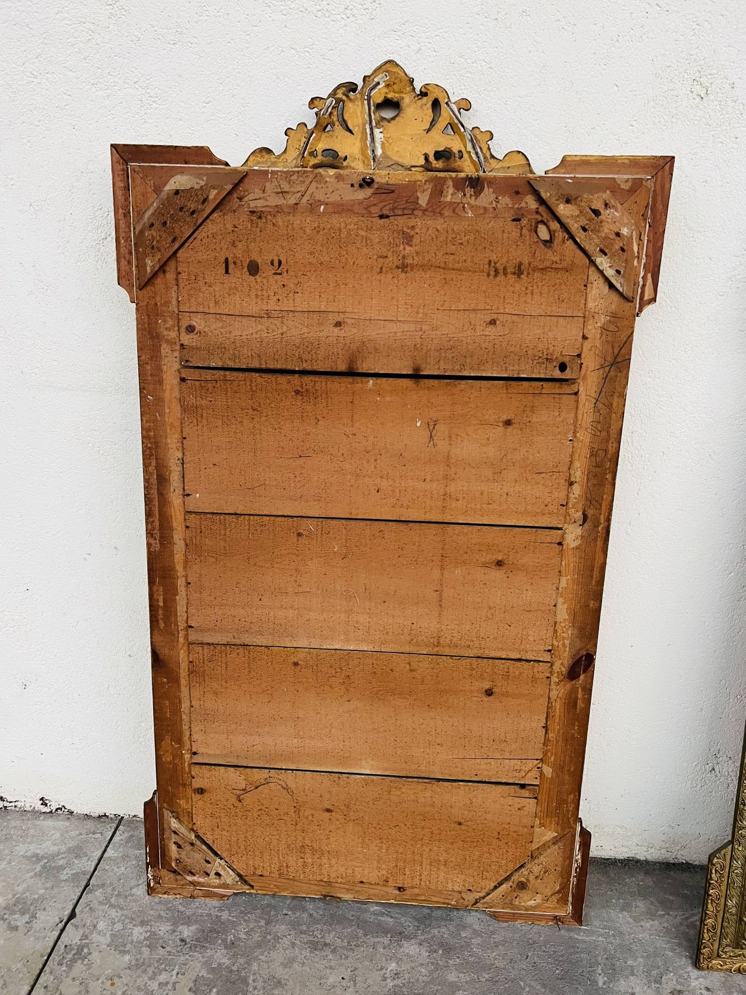 Miroir doré, 139x78 cm