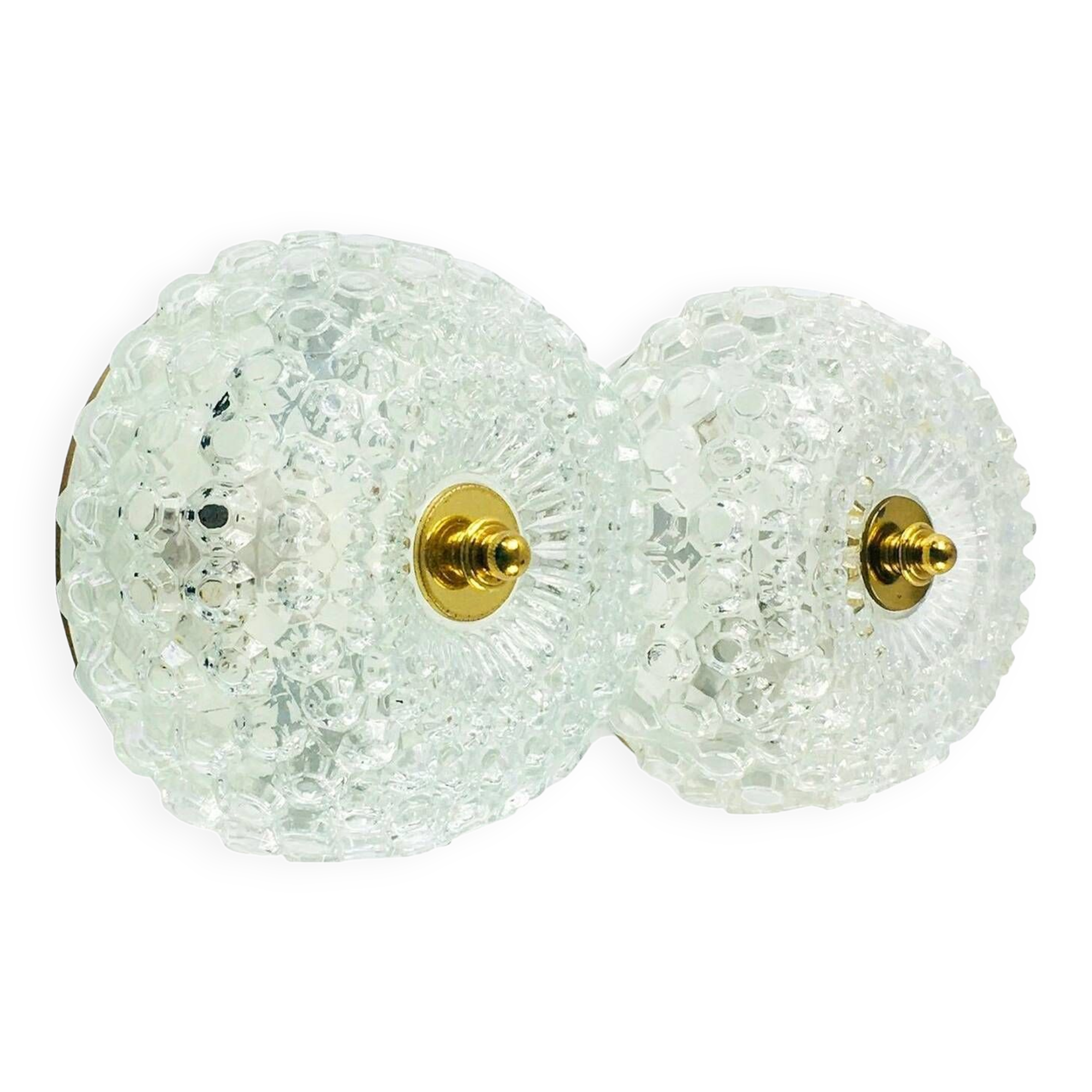 Pair of Mid-Century Bubble Glass Wall Lights or Flush Mounts for Limburg, Germany, 1960s