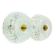 Pair of Mid-Century Bubble Glass Wall Lights or Flush Mounts for Limburg, Germany, 1960s