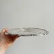 oval silver metal plate