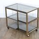Desserte vintage en metal et verre 1970