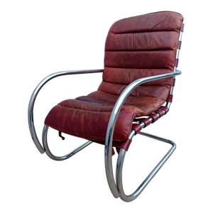 Fauteuil vintage années - cuir