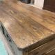 Table basse en châtaignier du XIXème à 3 tiroirs