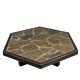 Large Brutalist Coffee Table in Oak and Stone Mosaic, 1960s