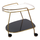 Ilse Möbel trolley met zwart wit formica vintage