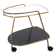 Ilse Möbel trolley met zwart wit formica vintage