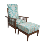 Fauteuil ancien et son repose-pieds
