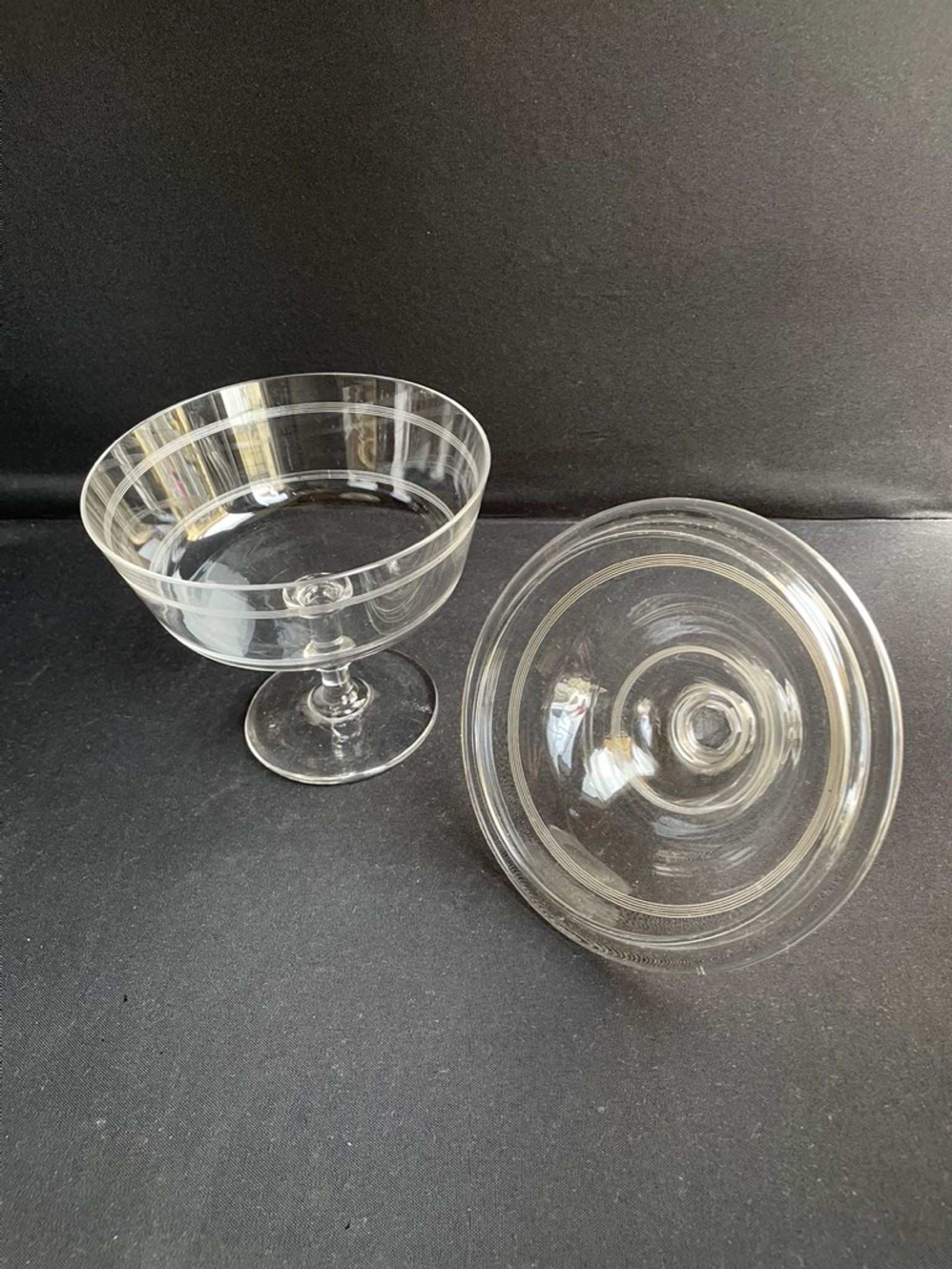 Compotier baccarat engraving nets