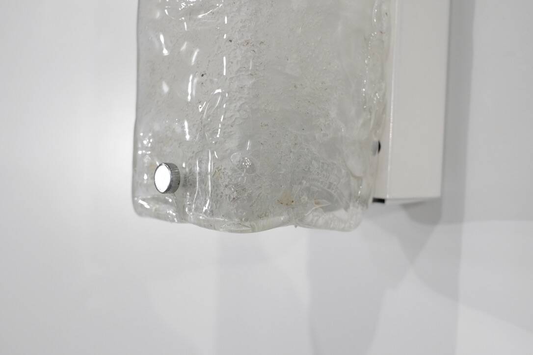 Large pair of Murano glass wall sconces, Italy 1970s. Vintage