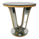 Art Deco coffee table, side table, with mirror glass and walnut veneer, 1930s
