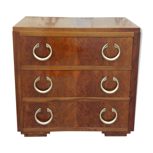 Commode d'époque Art déco en noyer 1930