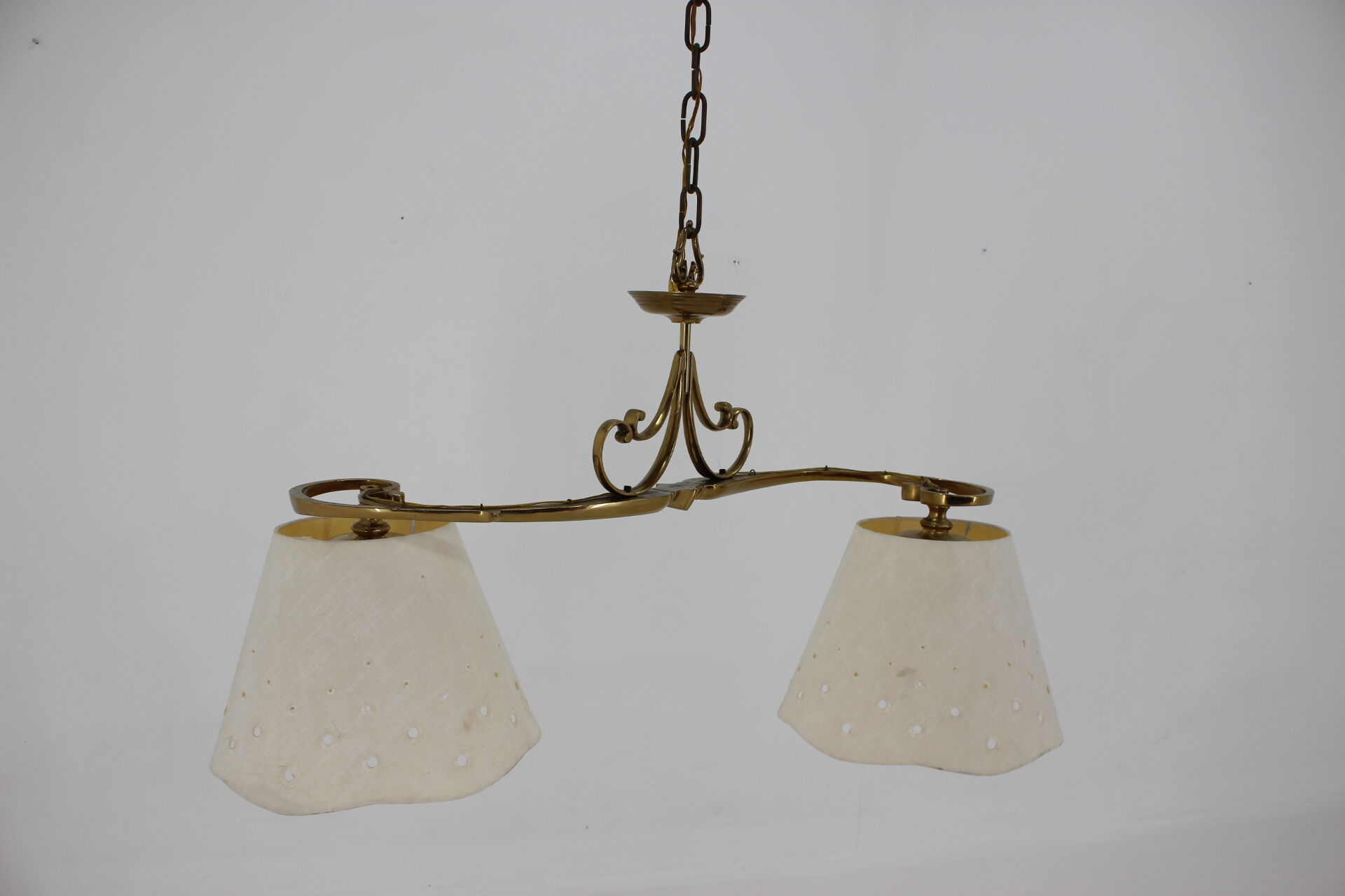1970s italian brass pendant light