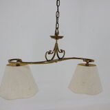 1970s italian brass pendant light