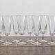 8 flûtes à champagne en verre modèle Regence Luminarc, vintage