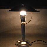 1930s Czech Art Deco nickel table lamp