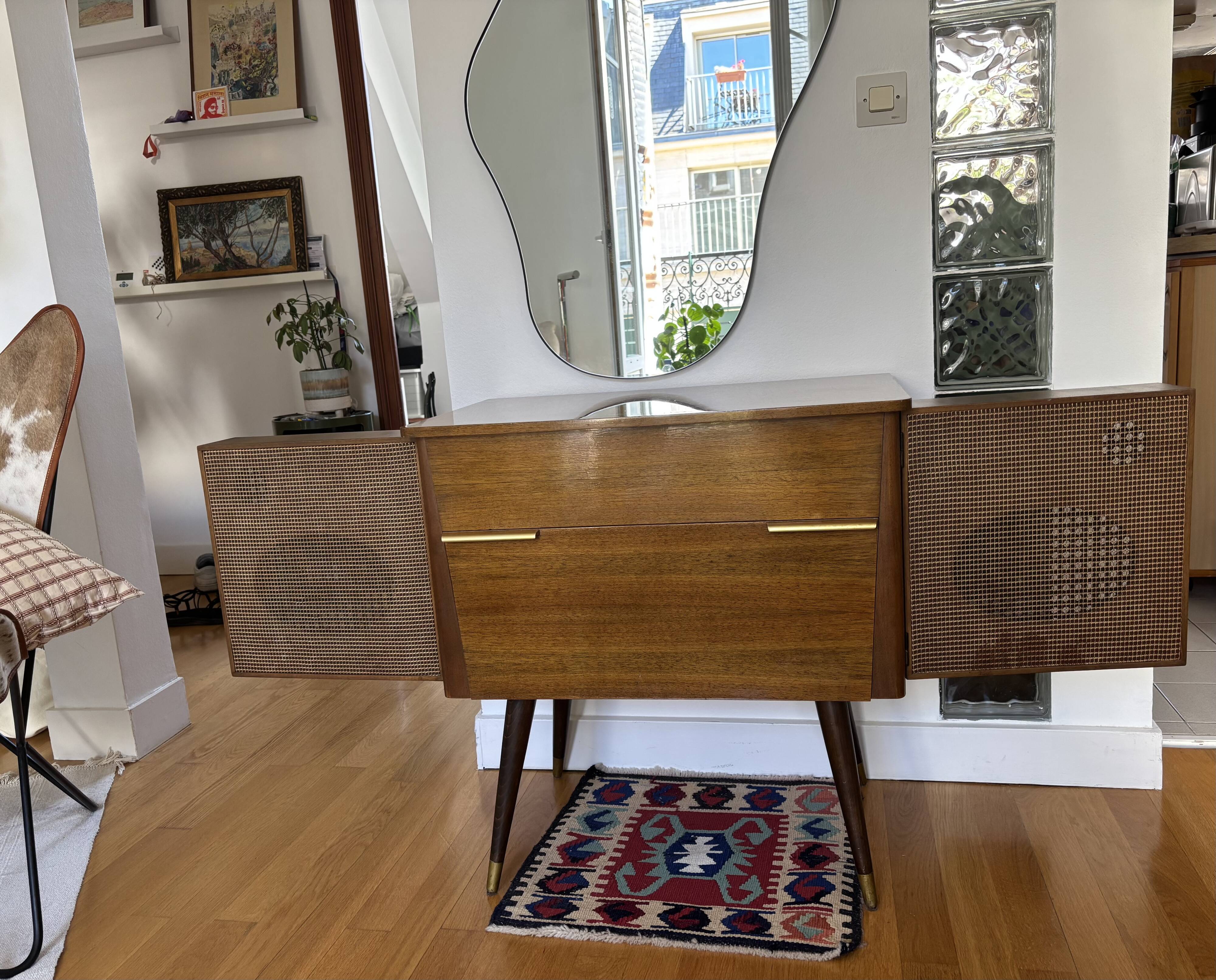 Vintage Schaub Lorenz Furniture Transformed into a Bar/Storage Unit
