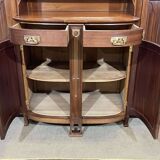 Art Nouveau mahogany buffet with clock in the style of G. Serrurier Bovy.