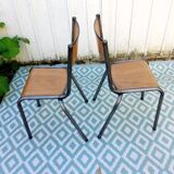Set of 2 school chairs