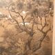 Grande peinture de paysage, techniques mixtes, 19e siècle